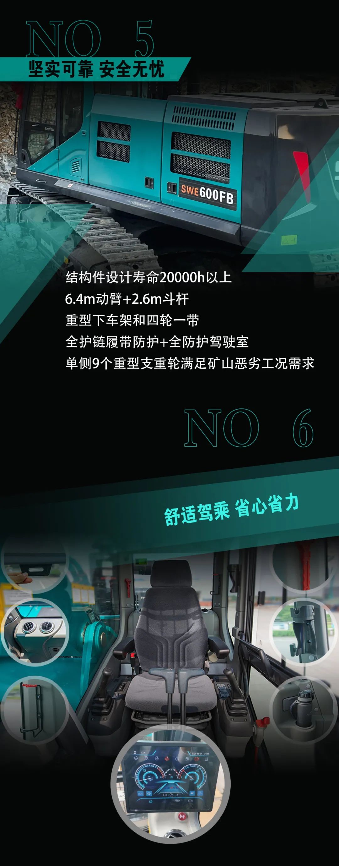 一图读懂 | 专为矿山重载施工而生！55世纪智能SWE600FB破碎锤重磅回归